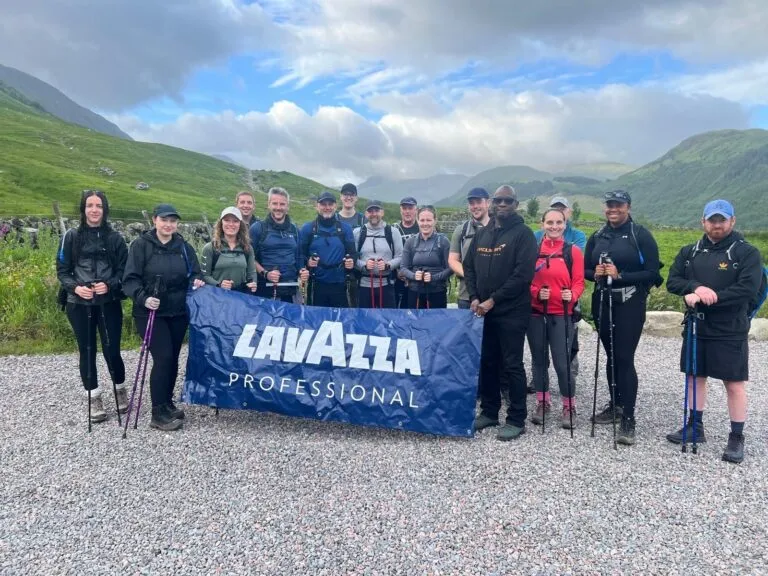 Lavazza team doing 3 peak challenge for Charity
